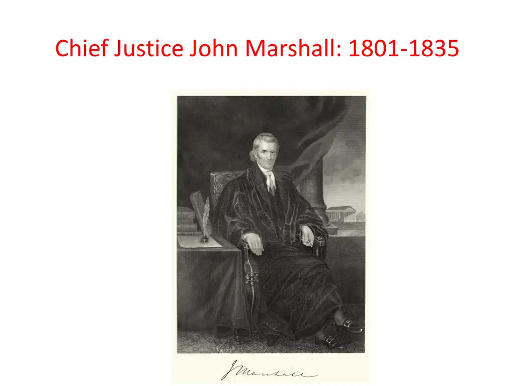 chief justice john marshall 1801 1835