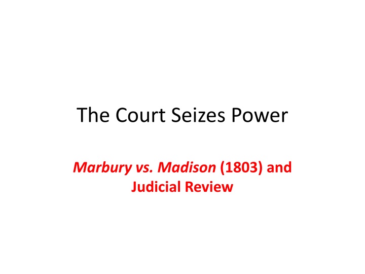 the court seizes power