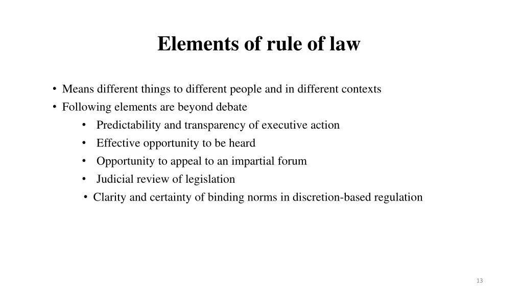 elements of rule of law