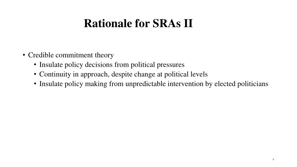 rationale for sras ii