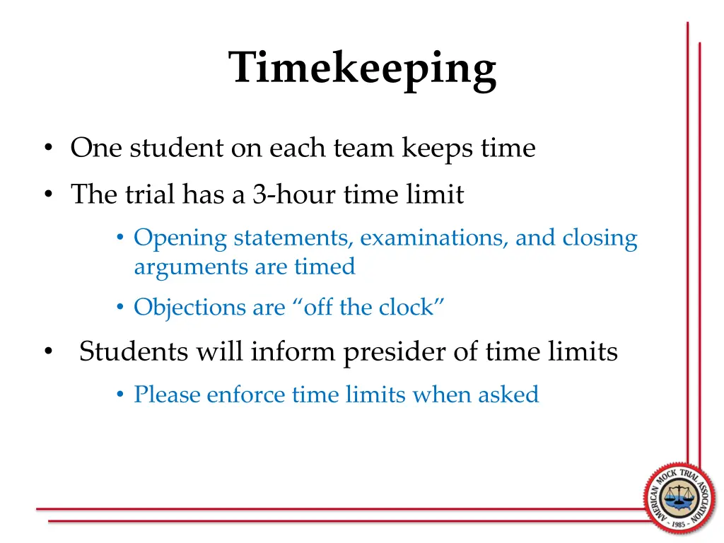 timekeeping