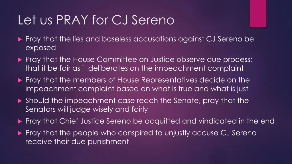 let us pray for cj sereno