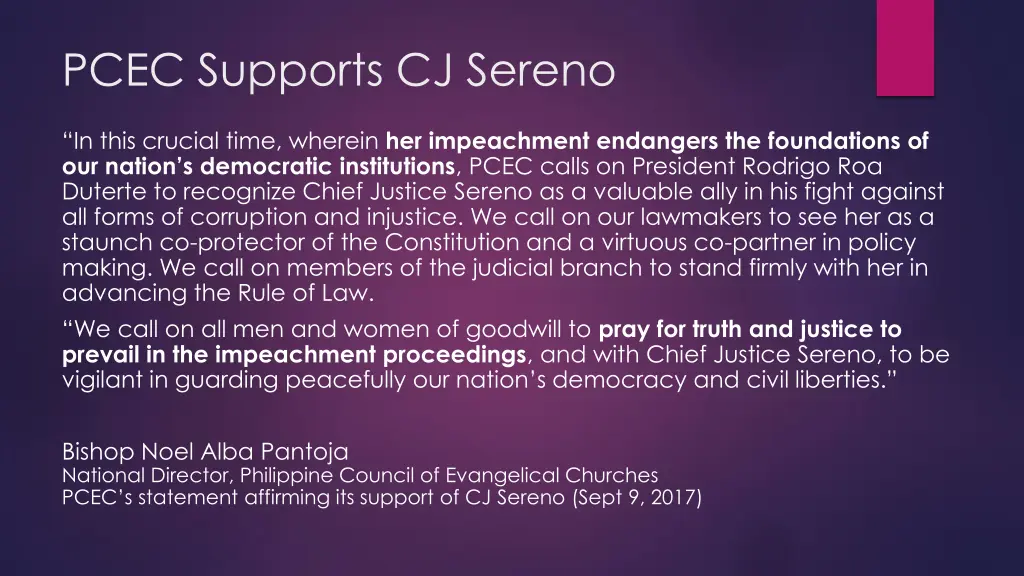 pcec supports cj sereno