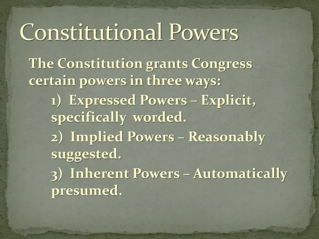 constitutional powers