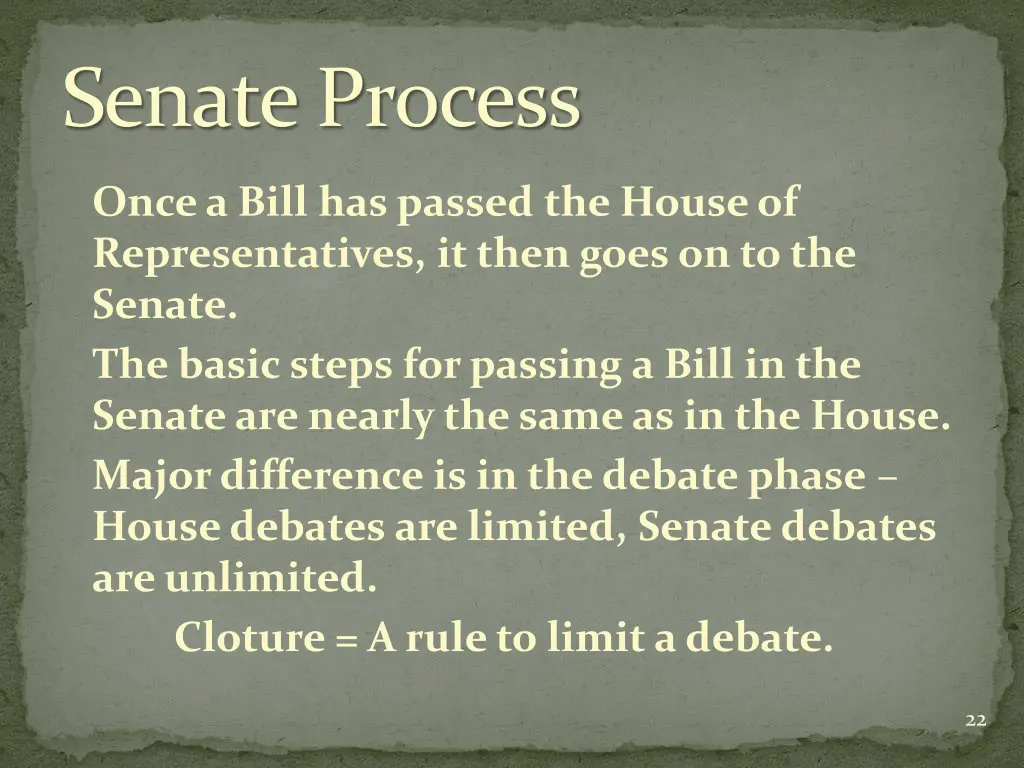 senate process