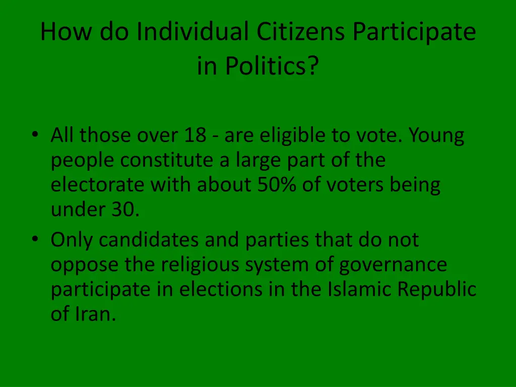 how do individual citizens participate in politics