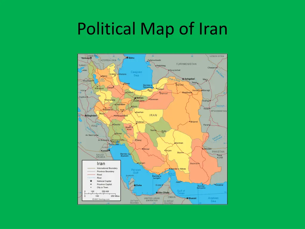 political map of iran