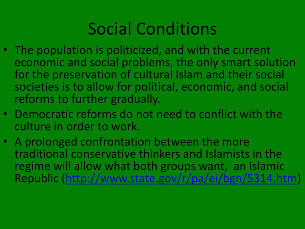 social conditions