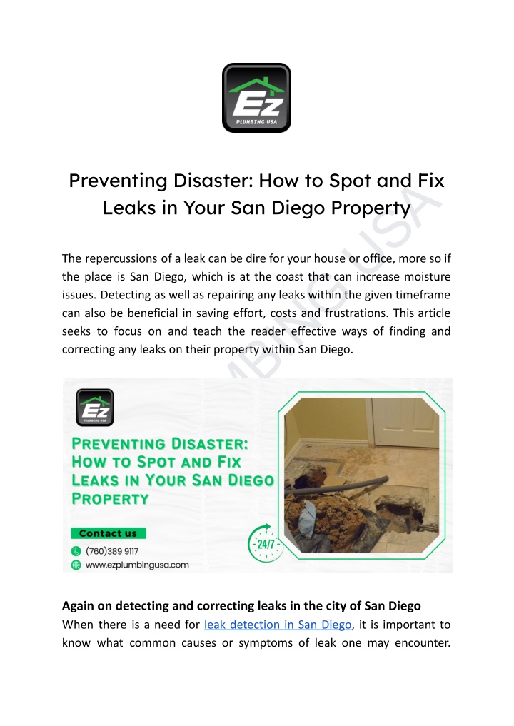 preventing disaster how to spot and fix leaks