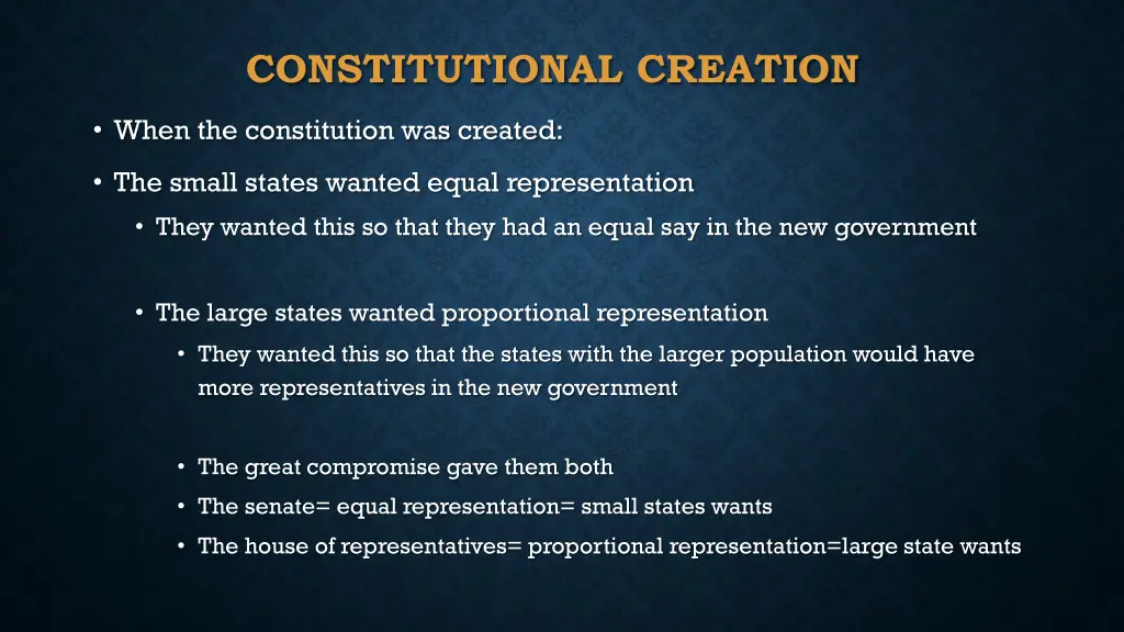 constitutional creation