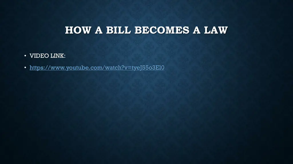 how a bill becomes a law