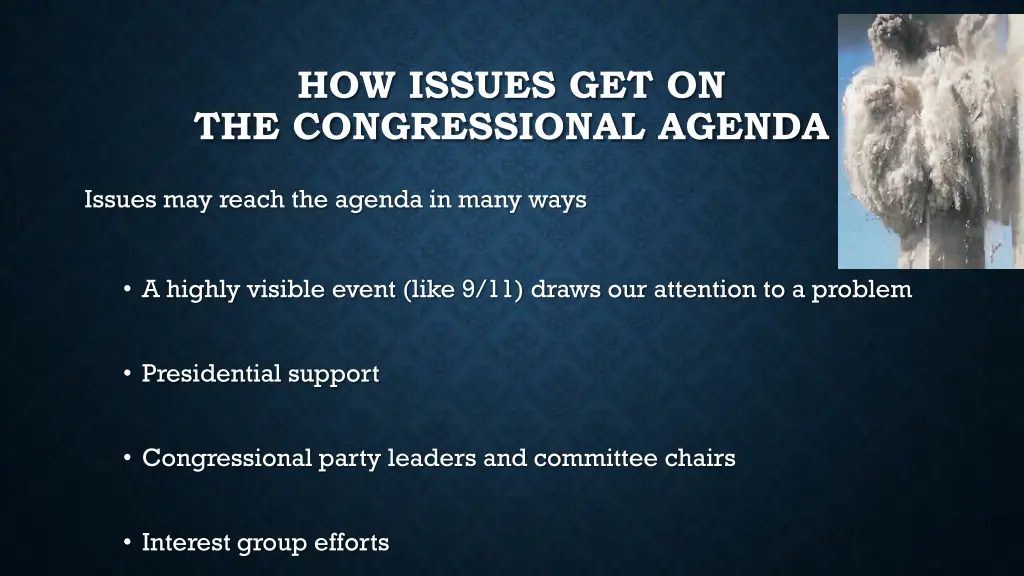 how issues get on the congressional agenda 1