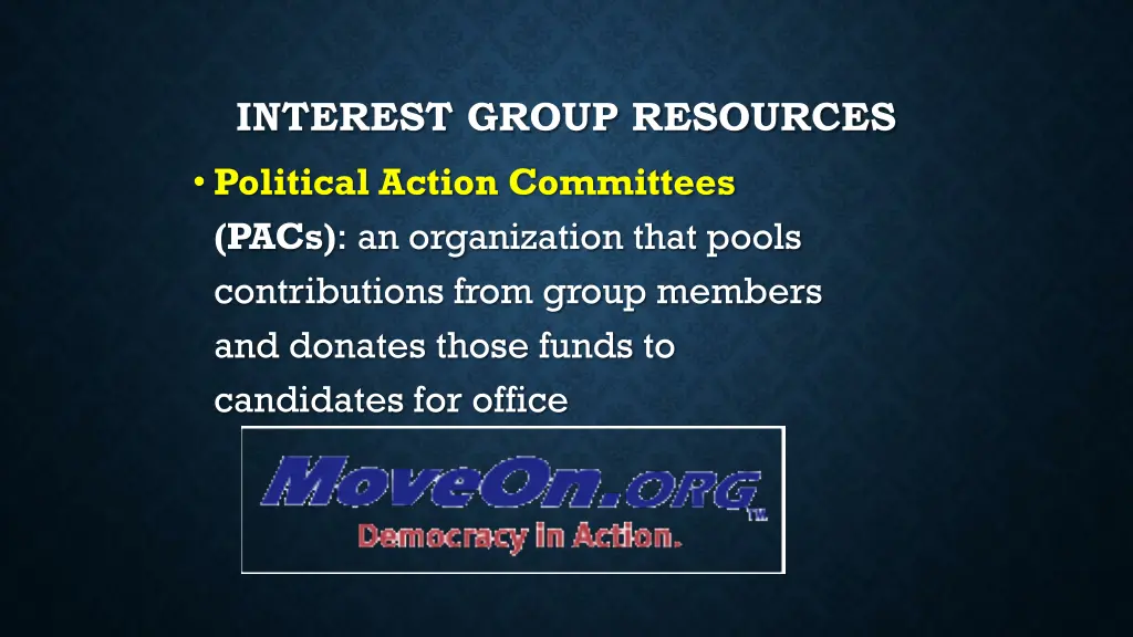 interest group resources