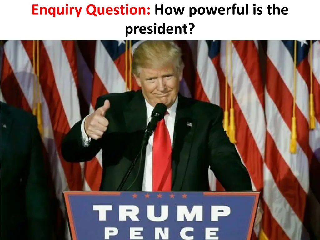 enquiry question how powerful is the president