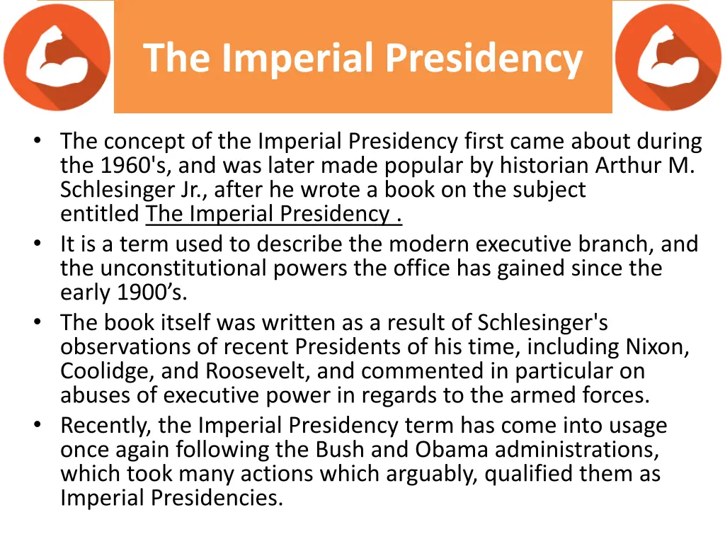 the imperial presidency