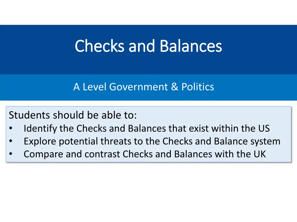 checks and balances checks and balances 1