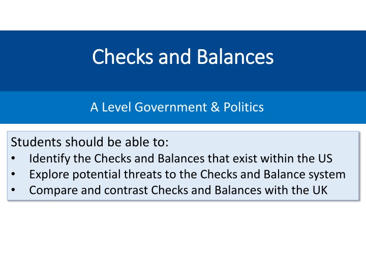 checks and balances checks and balances