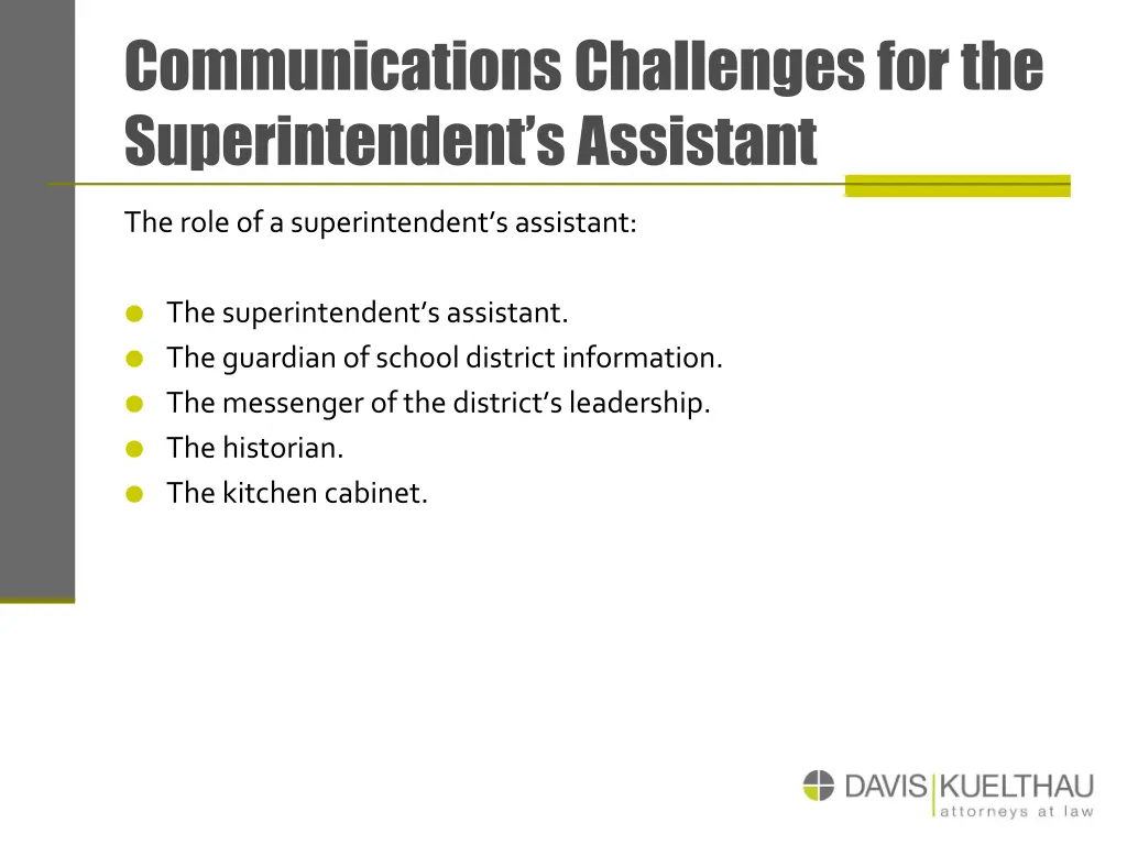 communications challenges for the superintendent 1