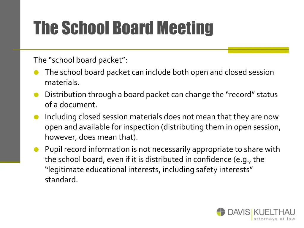 the school board meeting