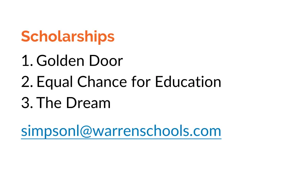 scholarships 1 golden door 2 equal chance