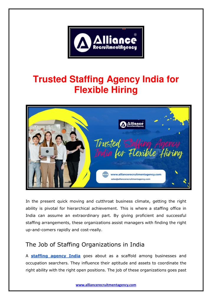 trusted staffing agency india for flexible hiring