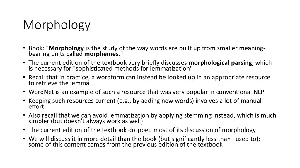 morphology