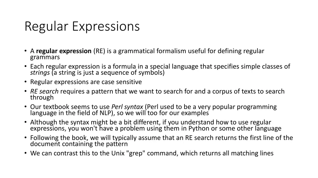 regular expressions