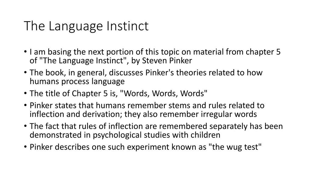 the language instinct