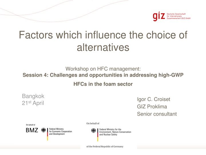 factors which influence the choice of alternatives