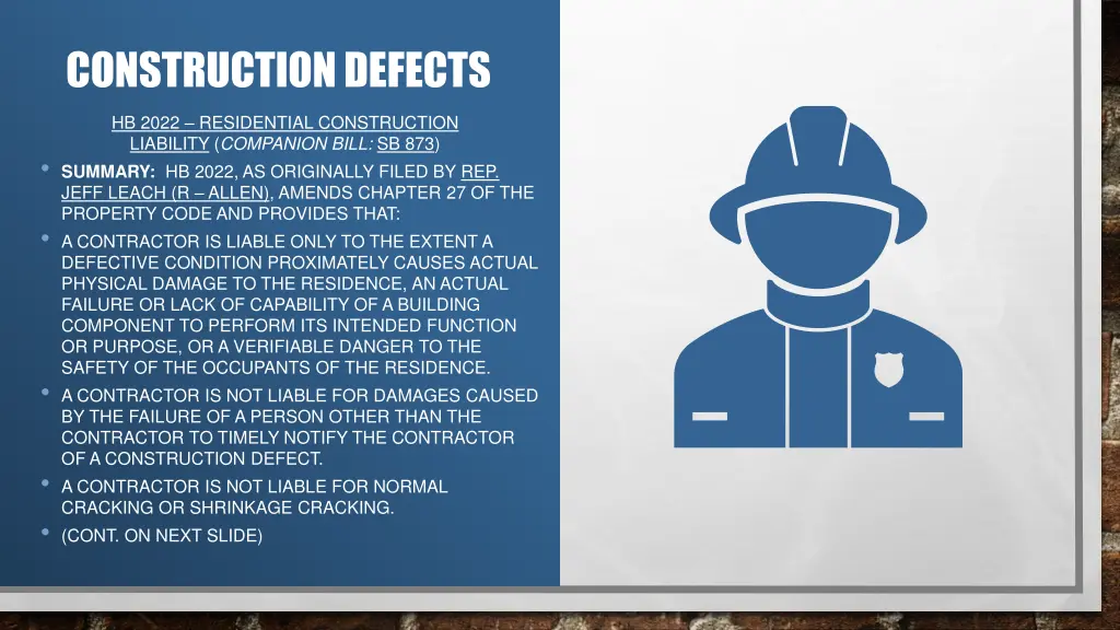 construction defects