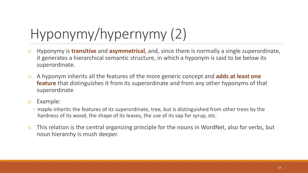 hyponymy hypernymy 2