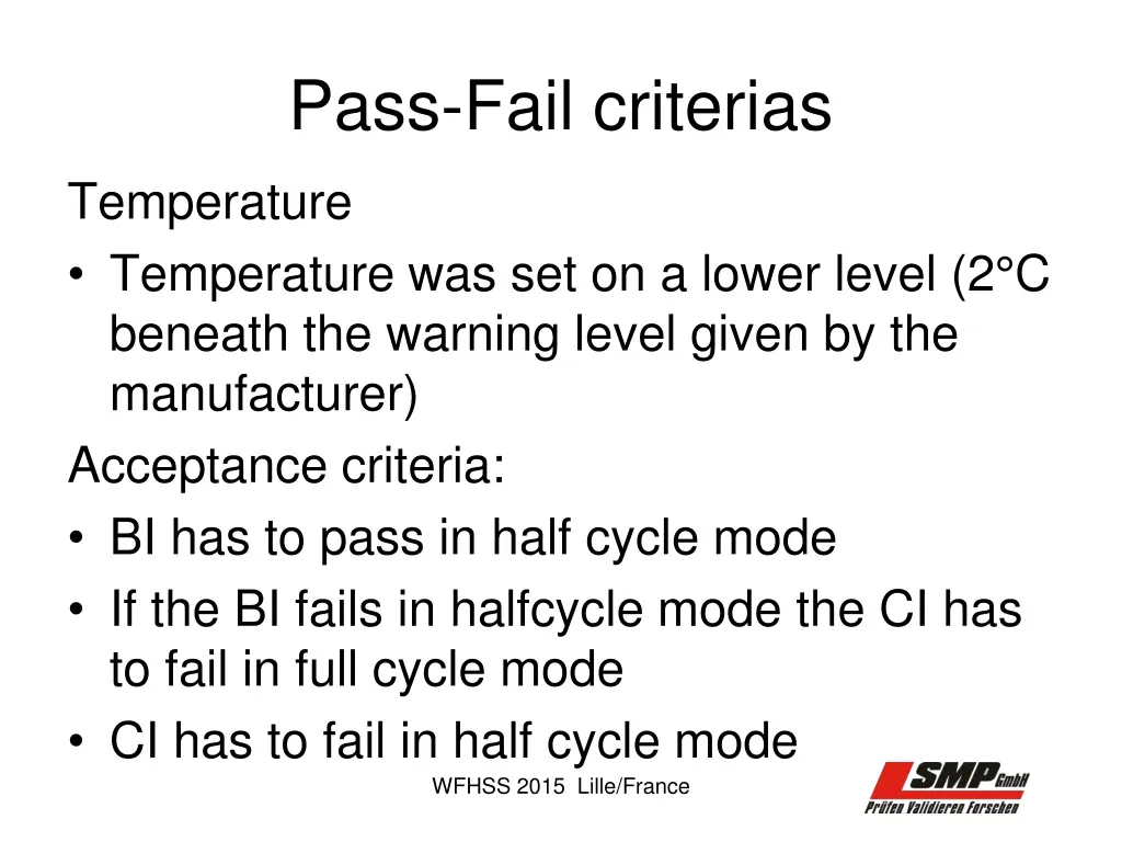 pass fail criterias 1