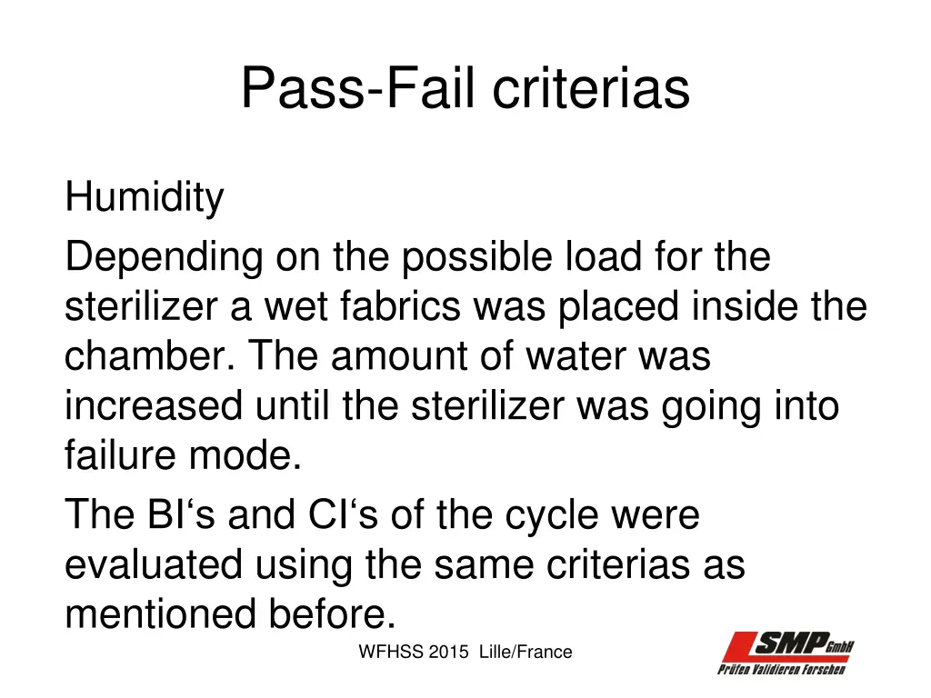 pass fail criterias 2