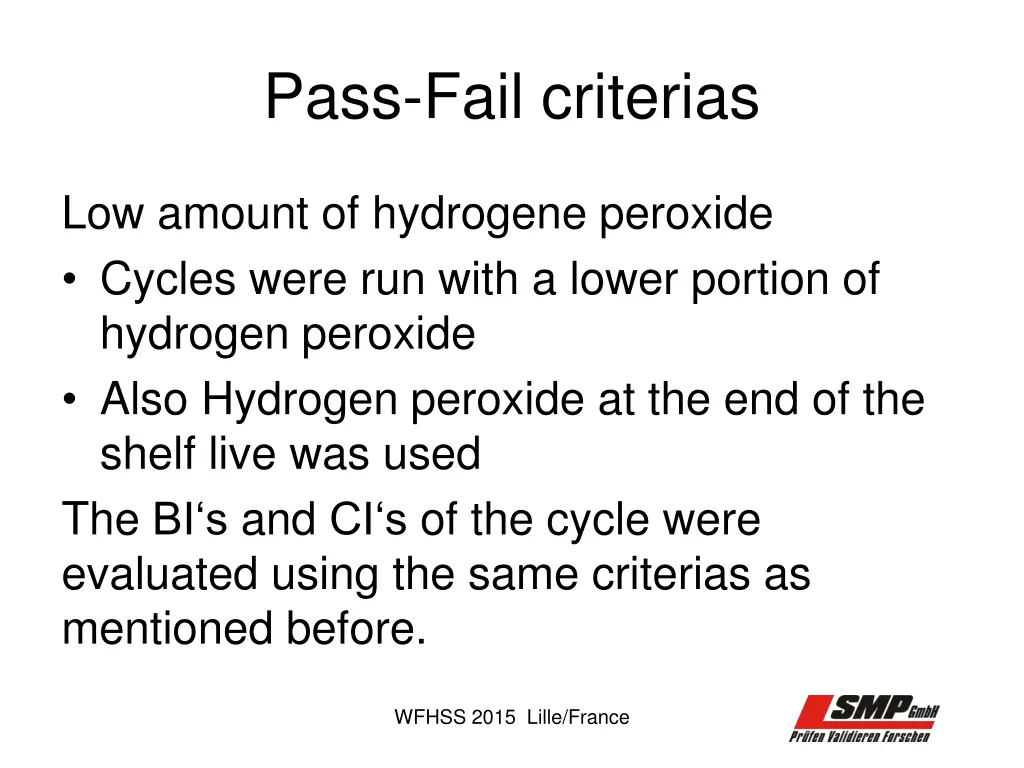 pass fail criterias 4