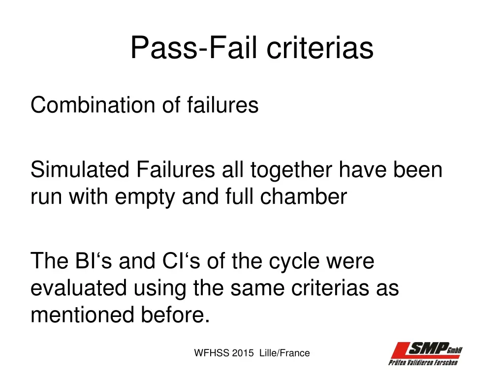 pass fail criterias 5