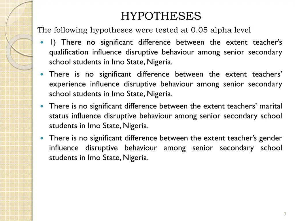 hypotheses