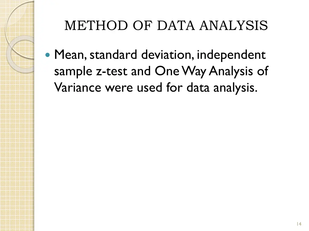 method of data analysis