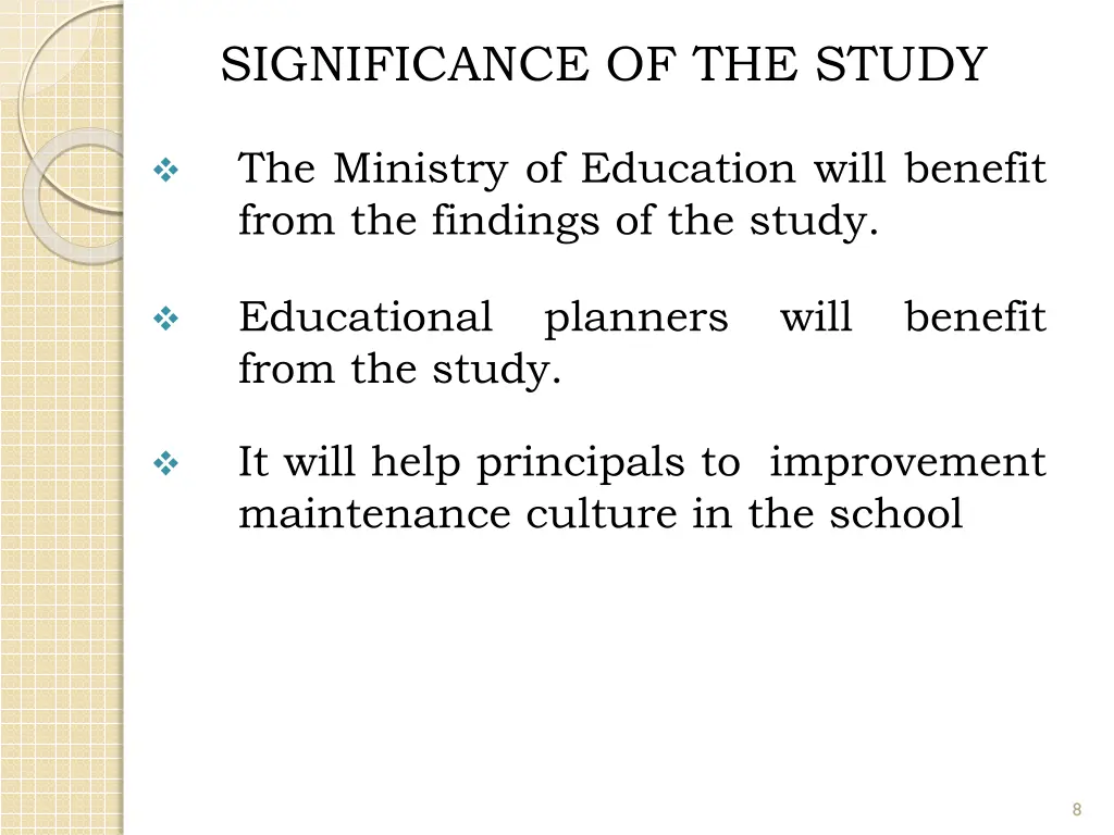 significance of the study