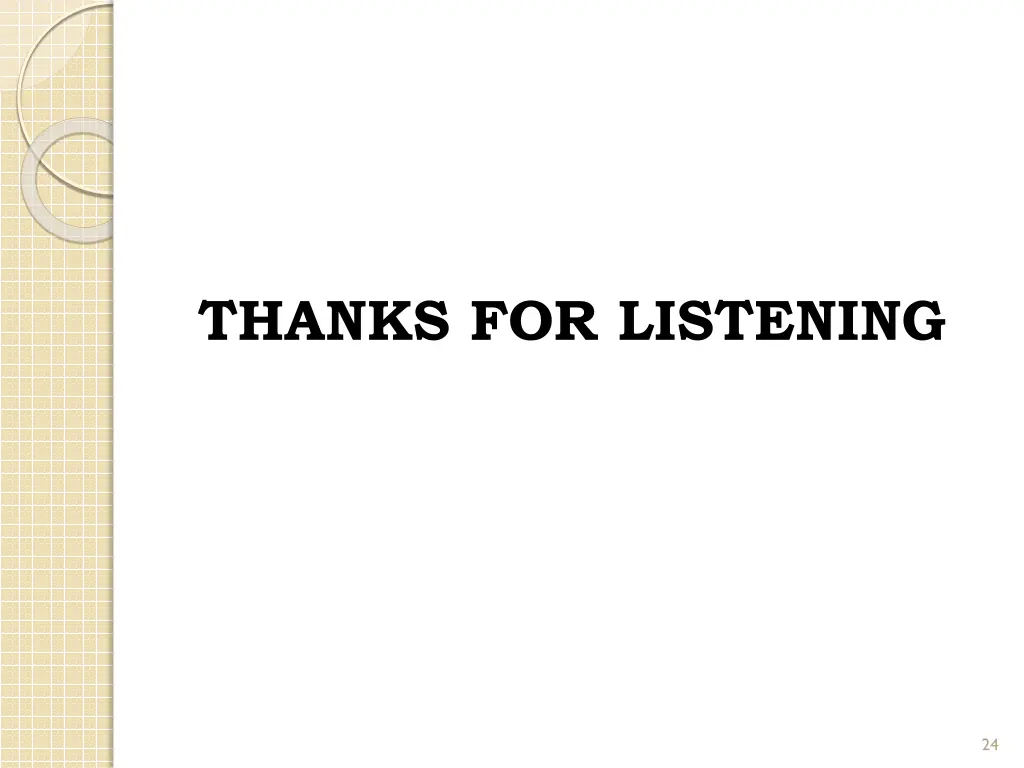 thanks for listening