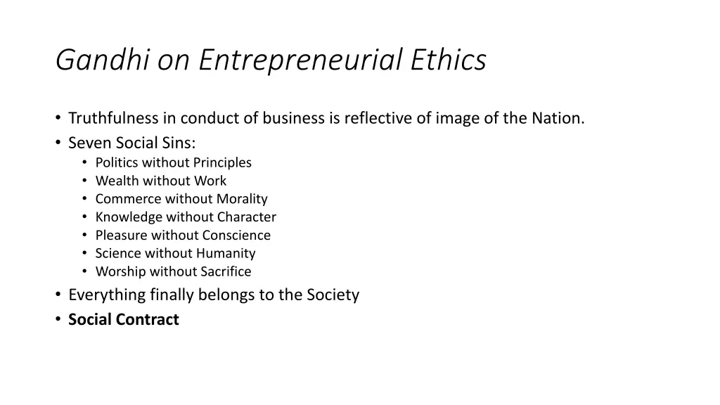 gandhi on entrepreneurial ethics