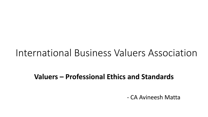 international business valuers association