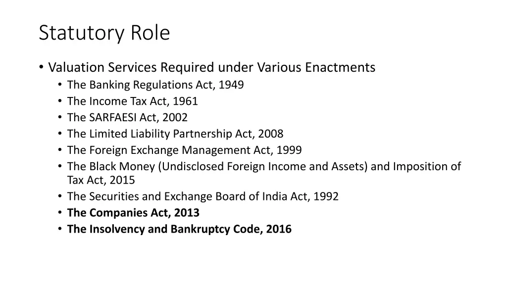 statutory role