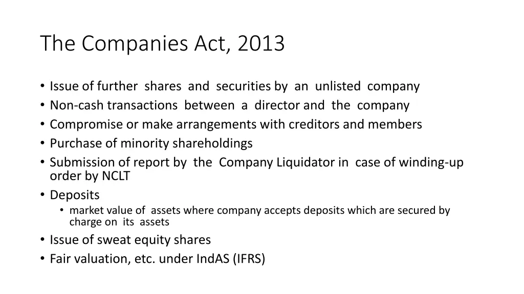 the companies act 2013