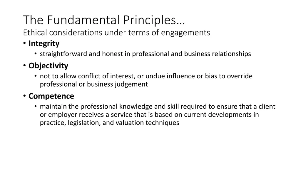 the fundamental principles ethical considerations