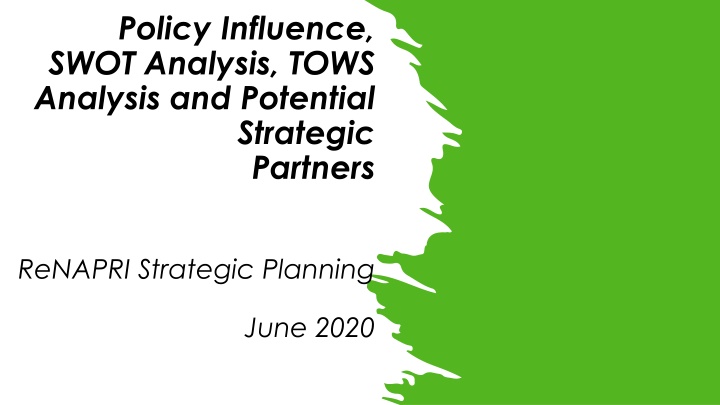 policy influence swot analysis tows analysis