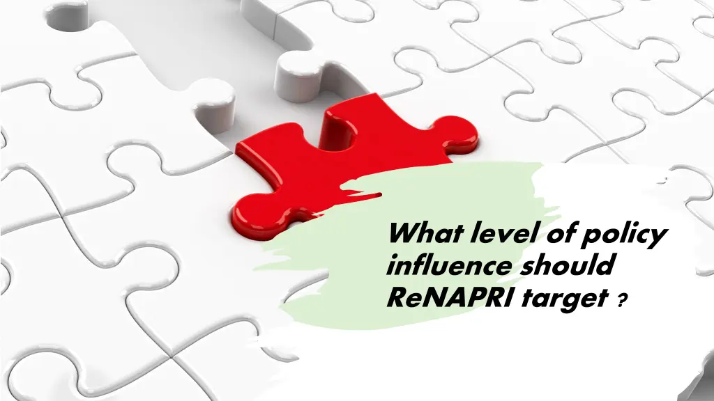 what level of policy influence should renapri