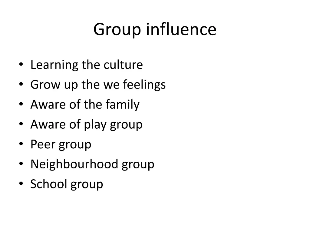 group influence