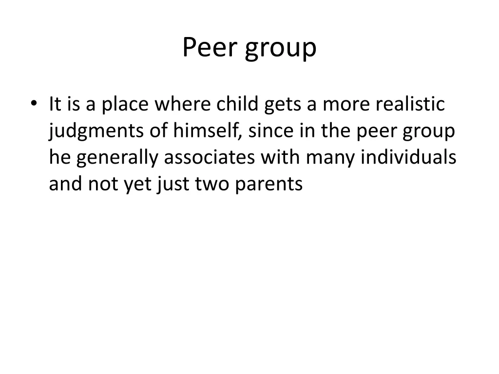 peer group