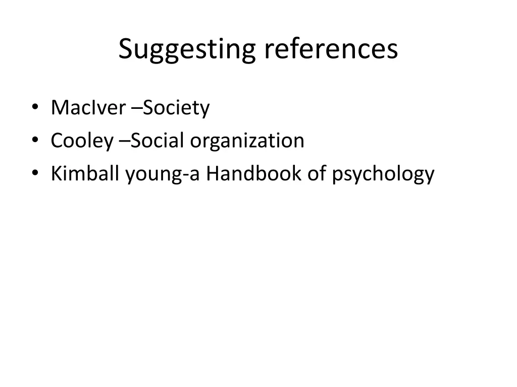 suggesting references