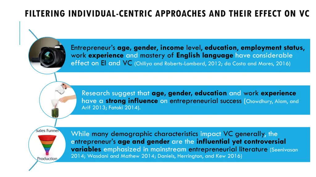 filtering individual centric approaches and their